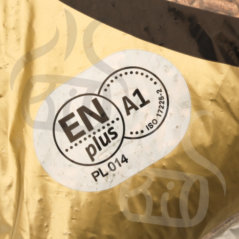 Pellet Gold, certyfikat ENplus A1, złoty kolor worka