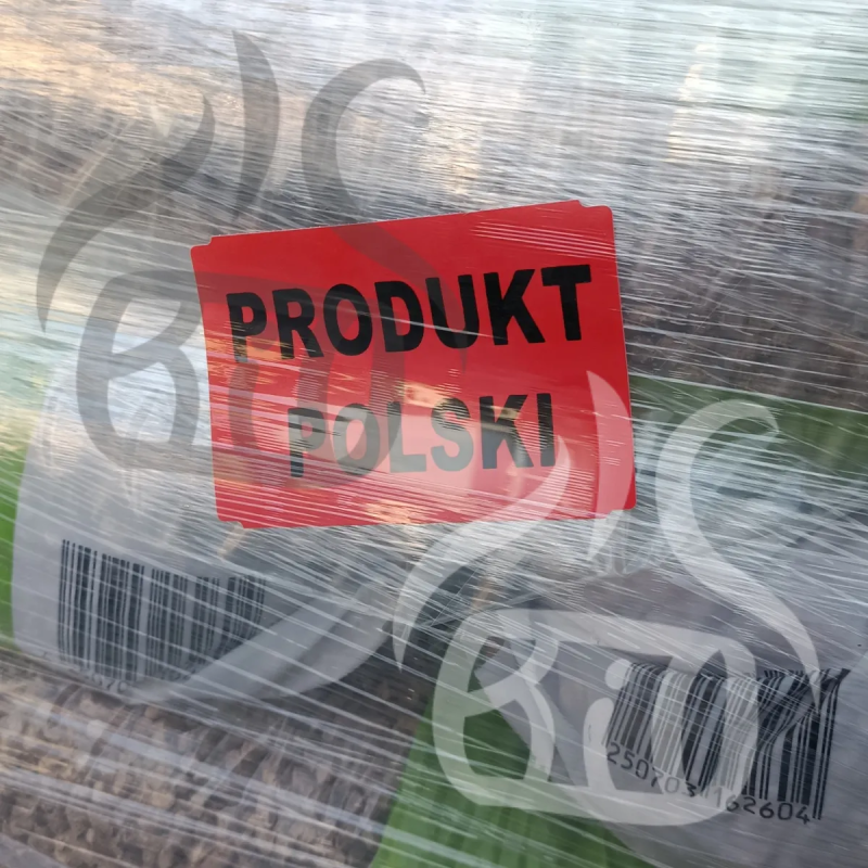 paleta DIMPLEX z naklejką produkt polski, zbliżenie