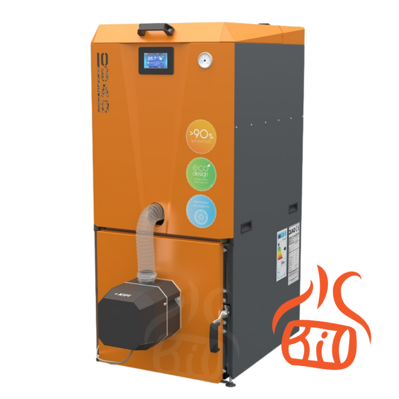 Piec na pellet KIPI Quad z zasobnikiem u góry 10-30kW