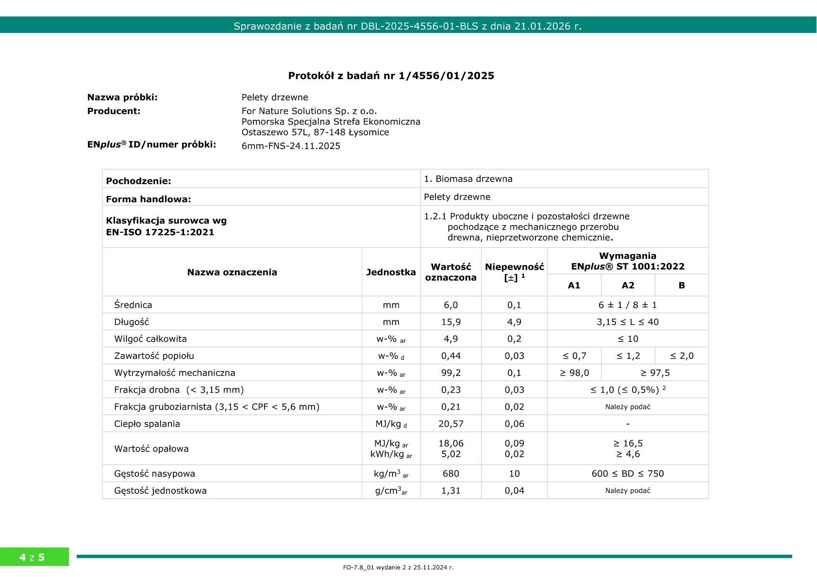 Badania pelletu Clear Energy