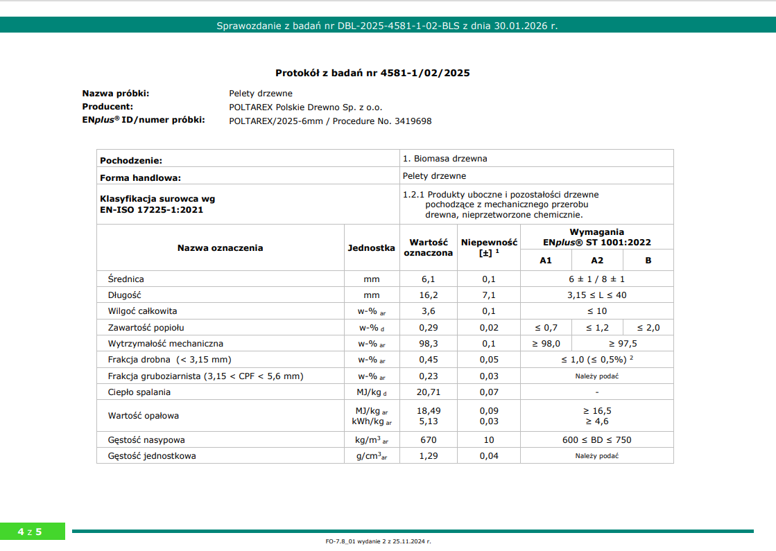 Badania pellet Poltarex