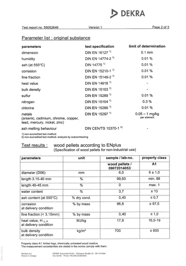 Badania pellet drzewny Włoski