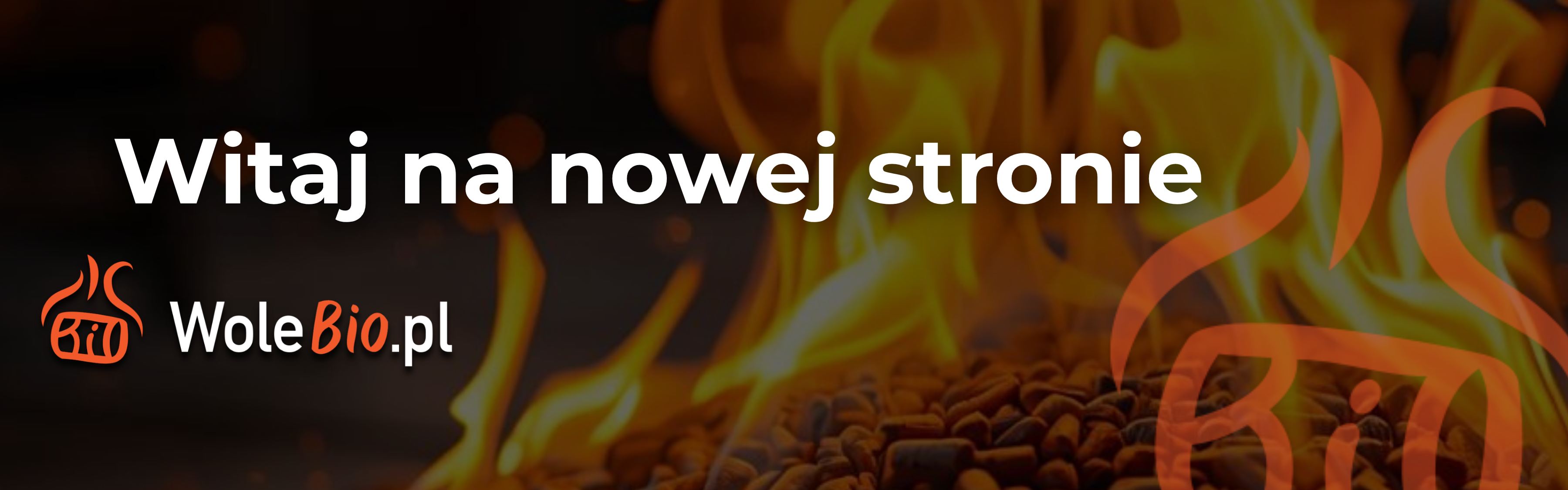 Płonący pellet, logo wolebio, powitanie na nowej stronie